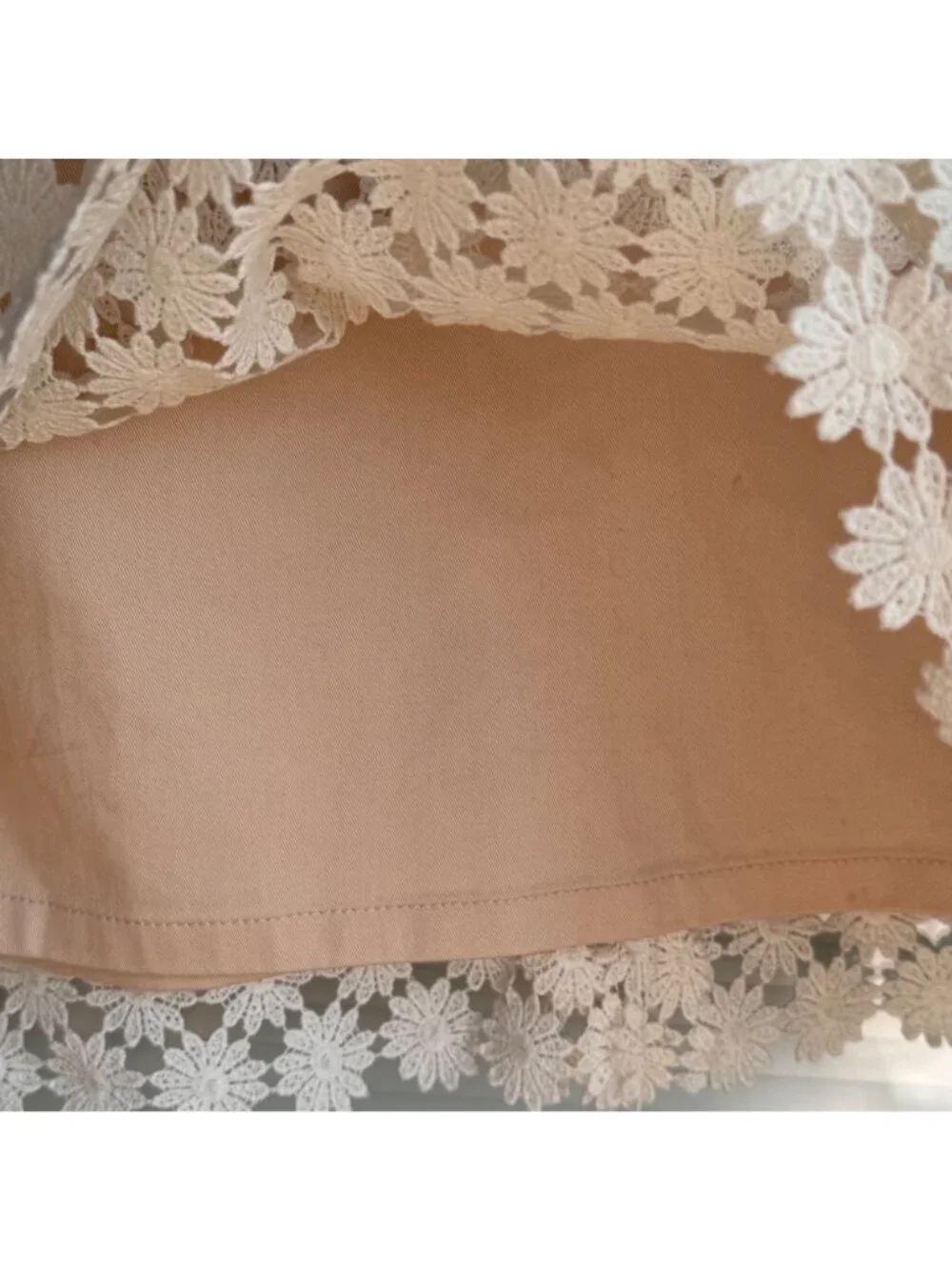 Talbots Women Floral Lace Daisy Boho Chic Formal Pencil Skirt Beige 12 Lined NWT - Picture 9 of 12